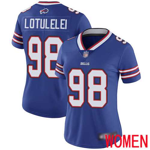 Women Buffalo Bills #98 Star Lotulelei Royal Blue Team Color Vapor Untouchable Limited Player NFL Jersey